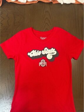 Hanes Ohio State Red Cotton Blend T-Shirt Size M 7/8